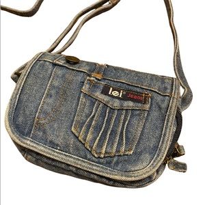 Y2K retro vintage LEI denim crossbody small handbag purse clueless
